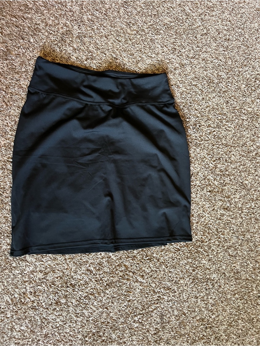 Essentials Black Fitted Pencil Skirt with Wide Waistband